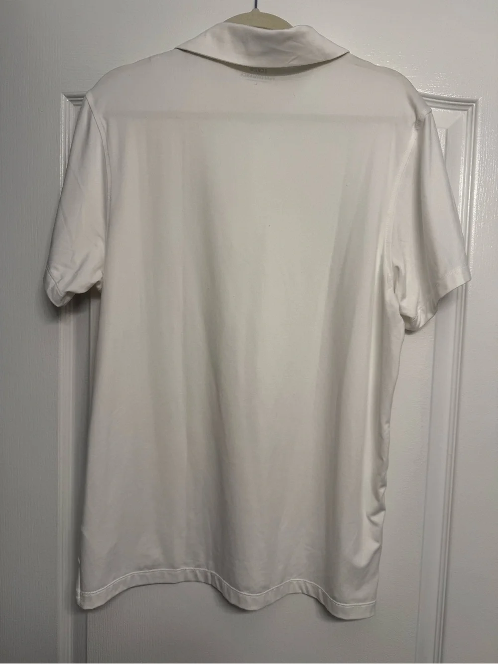 J.Crew Performance Polo Shirt Mens L White Stretch Golf Preppy Classic